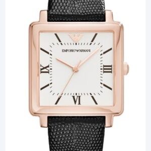 Emporio Armani Women's AR11067 Dress Watch Analog Display Black Watch